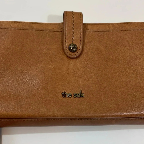 The sak brown leather cell phone wristlet - Picture 2 of 6